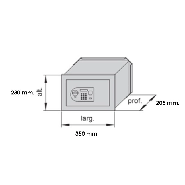 Vendita online Cassaforte elettronica con lettore impronte digitali 35x20,5x23 cm